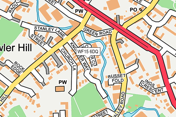 WF15 6DQ map - OS OpenMap – Local (Ordnance Survey)