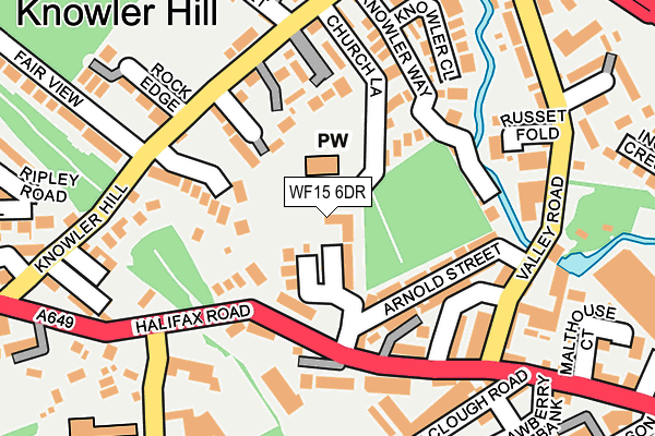 WF15 6DR map - OS OpenMap – Local (Ordnance Survey)