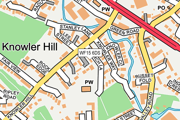 WF15 6DS map - OS OpenMap – Local (Ordnance Survey)