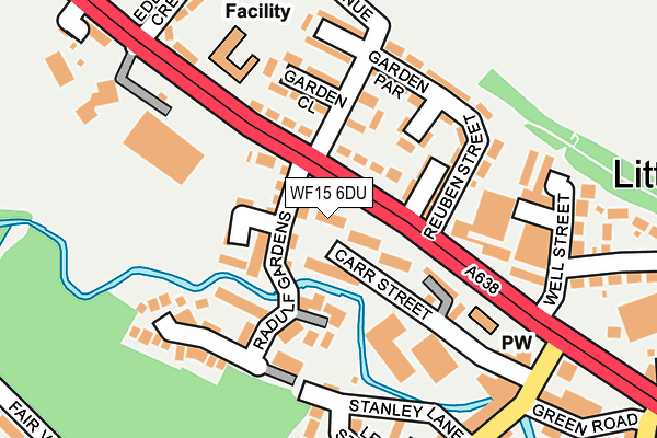 WF15 6DU map - OS OpenMap – Local (Ordnance Survey)