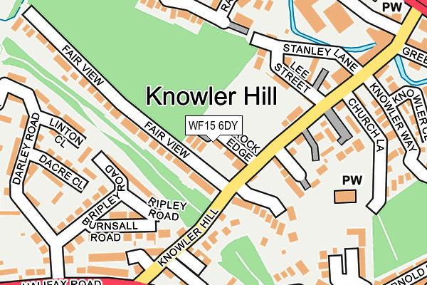 WF15 6DY map - OS OpenMap – Local (Ordnance Survey)