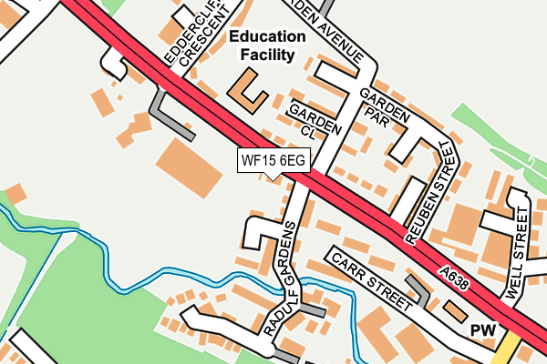 WF15 6EG map - OS OpenMap – Local (Ordnance Survey)