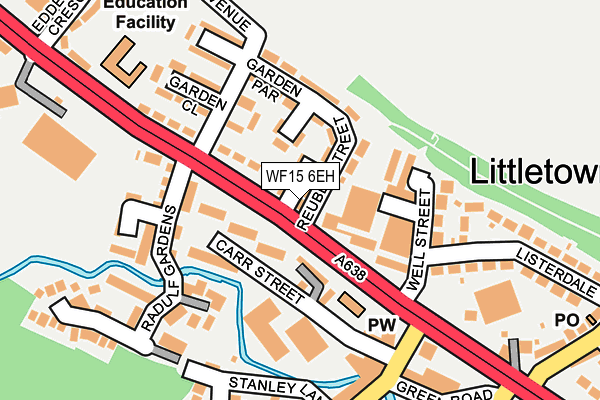 WF15 6EH map - OS OpenMap – Local (Ordnance Survey)