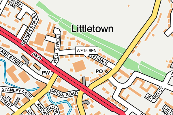 WF15 6EN map - OS OpenMap – Local (Ordnance Survey)