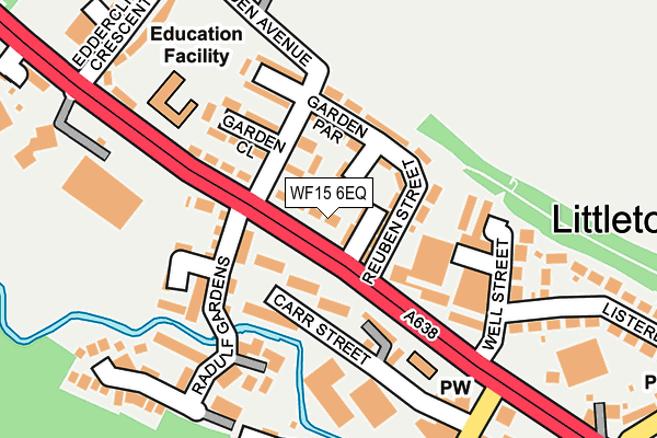 WF15 6EQ map - OS OpenMap – Local (Ordnance Survey)