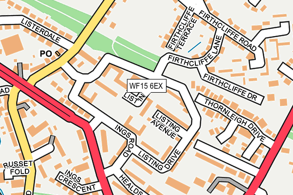 WF15 6EX map - OS OpenMap – Local (Ordnance Survey)