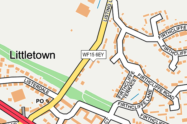 WF15 6EY map - OS OpenMap – Local (Ordnance Survey)