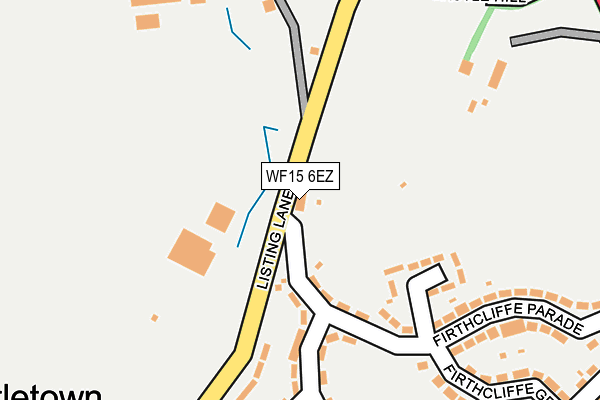 WF15 6EZ map - OS OpenMap – Local (Ordnance Survey)