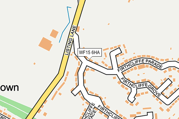 WF15 6HA map - OS OpenMap – Local (Ordnance Survey)