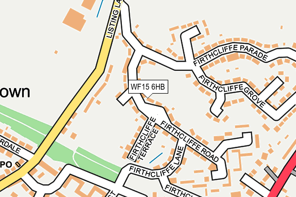 WF15 6HB map - OS OpenMap – Local (Ordnance Survey)