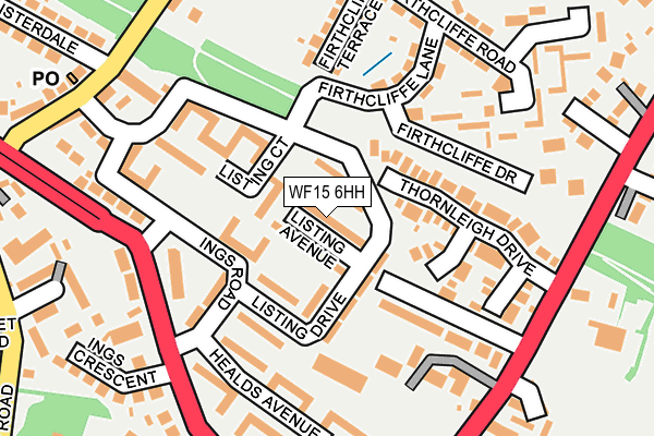 WF15 6HH map - OS OpenMap – Local (Ordnance Survey)