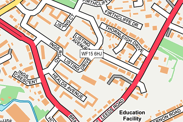 WF15 6HJ map - OS OpenMap – Local (Ordnance Survey)