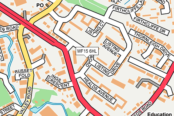 WF15 6HL map - OS OpenMap – Local (Ordnance Survey)