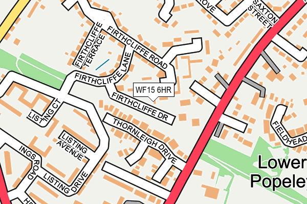 WF15 6HR map - OS OpenMap – Local (Ordnance Survey)