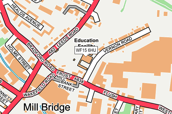 WF15 6HU map - OS OpenMap – Local (Ordnance Survey)