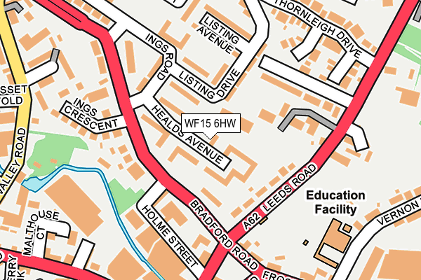 WF15 6HW map - OS OpenMap – Local (Ordnance Survey)