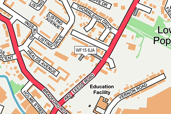 WF15 6JA map - OS OpenMap – Local (Ordnance Survey)