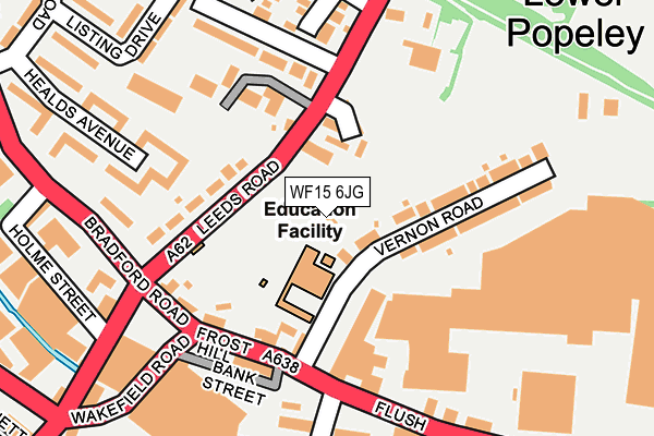 WF15 6JG map - OS OpenMap – Local (Ordnance Survey)