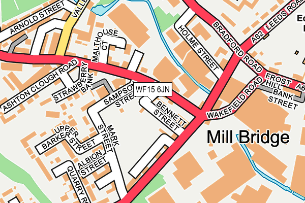 WF15 6JN map - OS OpenMap – Local (Ordnance Survey)