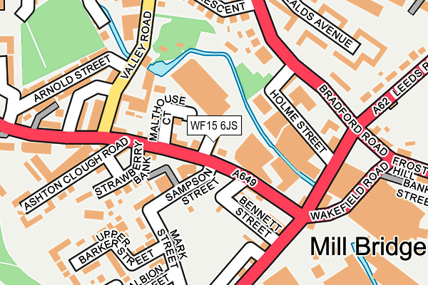 WF15 6JS map - OS OpenMap – Local (Ordnance Survey)