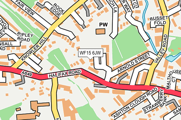 WF15 6JW map - OS OpenMap – Local (Ordnance Survey)