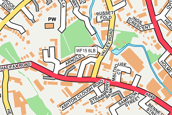 WF15 6LB map - OS OpenMap – Local (Ordnance Survey)