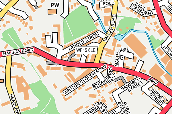 WF15 6LE map - OS OpenMap – Local (Ordnance Survey)