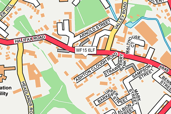 WF15 6LF map - OS OpenMap – Local (Ordnance Survey)