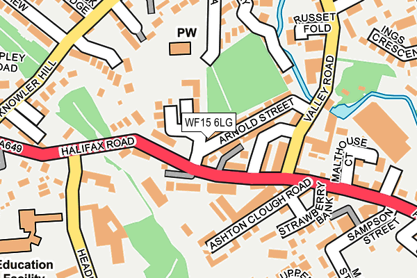 WF15 6LG map - OS OpenMap – Local (Ordnance Survey)