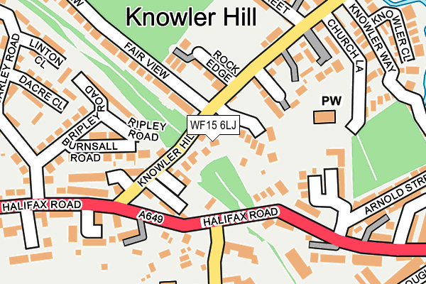 WF15 6LJ map - OS OpenMap – Local (Ordnance Survey)