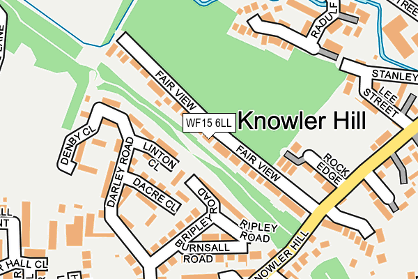 WF15 6LL map - OS OpenMap – Local (Ordnance Survey)