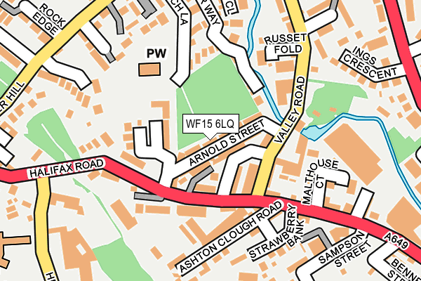 WF15 6LQ map - OS OpenMap – Local (Ordnance Survey)