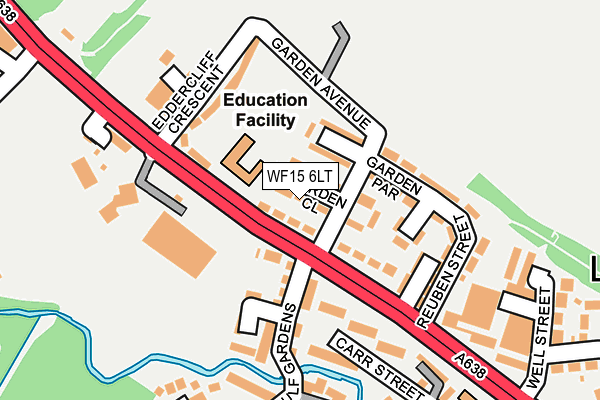 WF15 6LT map - OS OpenMap – Local (Ordnance Survey)