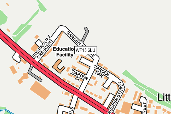 WF15 6LU map - OS OpenMap – Local (Ordnance Survey)