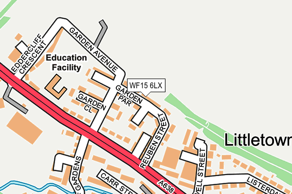 WF15 6LX map - OS OpenMap – Local (Ordnance Survey)