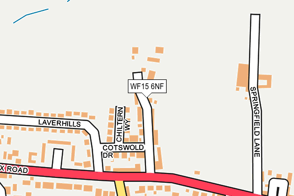 WF15 6NF map - OS OpenMap – Local (Ordnance Survey)