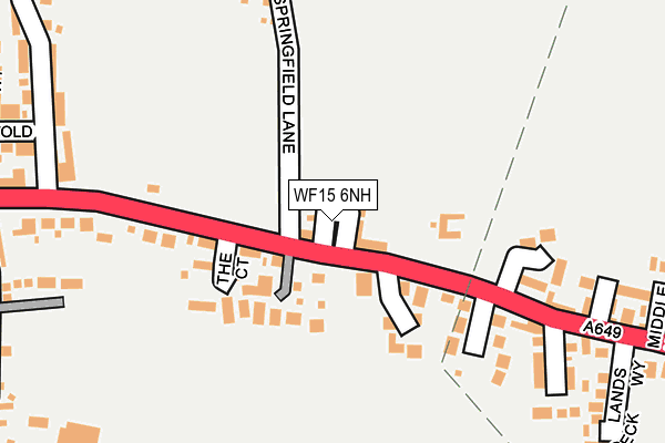 WF15 6NH map - OS OpenMap – Local (Ordnance Survey)