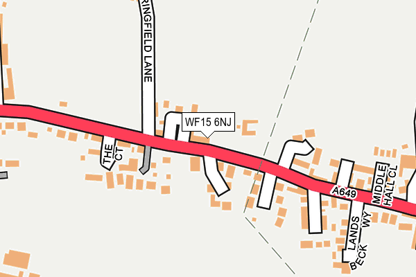 WF15 6NJ map - OS OpenMap – Local (Ordnance Survey)