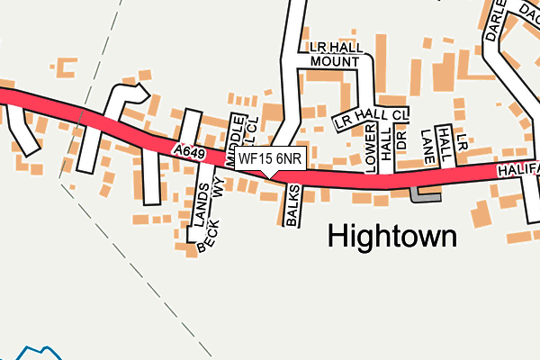 WF15 6NR map - OS OpenMap – Local (Ordnance Survey)