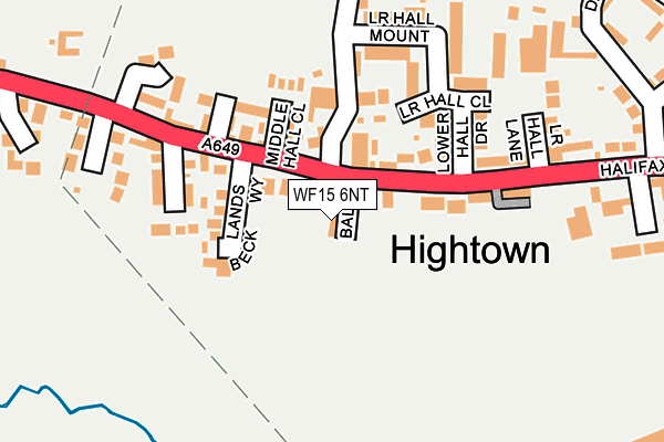 WF15 6NT map - OS OpenMap – Local (Ordnance Survey)