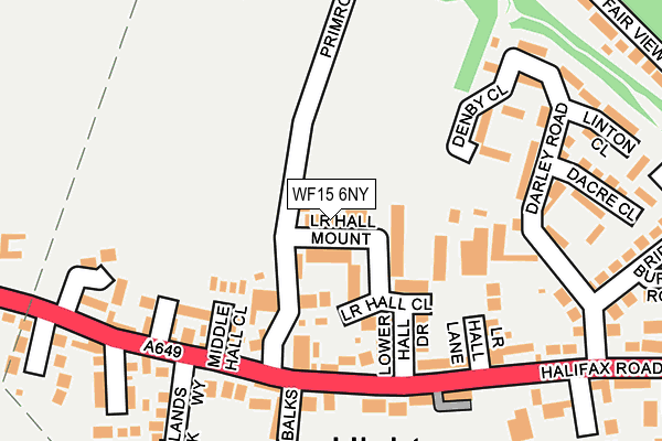 WF15 6NY map - OS OpenMap – Local (Ordnance Survey)