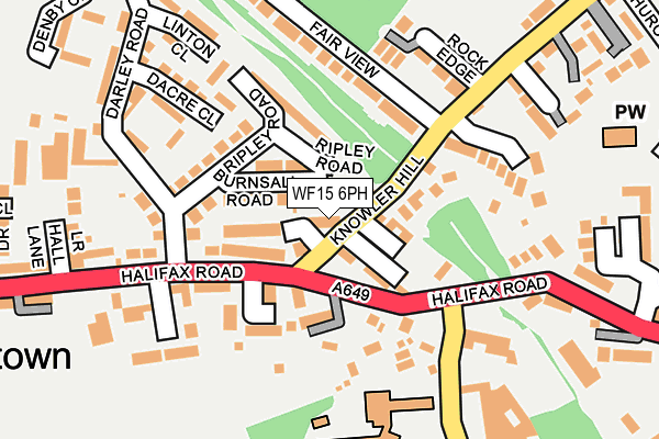 WF15 6PH map - OS OpenMap – Local (Ordnance Survey)