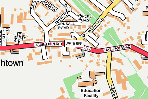 WF15 6PP map - OS OpenMap – Local (Ordnance Survey)