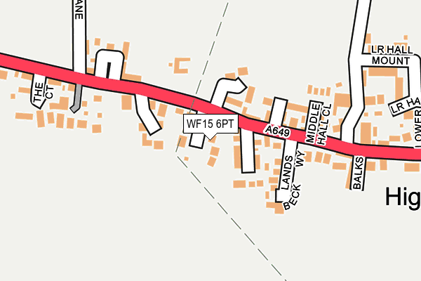 WF15 6PT map - OS OpenMap – Local (Ordnance Survey)