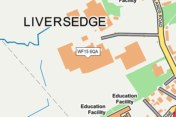 WF15 6QA map - OS OpenMap – Local (Ordnance Survey)