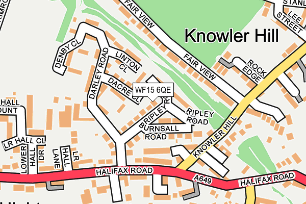 WF15 6QE map - OS OpenMap – Local (Ordnance Survey)