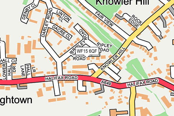 WF15 6QF map - OS OpenMap – Local (Ordnance Survey)