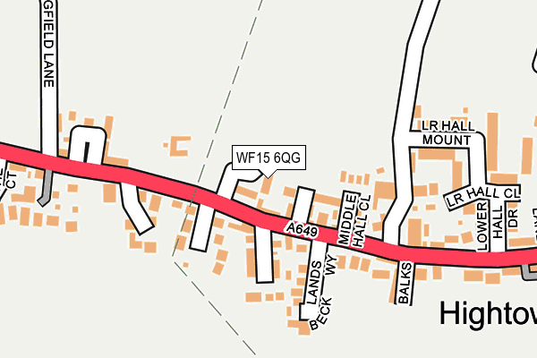 WF15 6QG map - OS OpenMap – Local (Ordnance Survey)