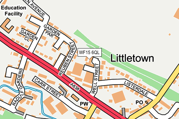 WF15 6QL map - OS OpenMap – Local (Ordnance Survey)