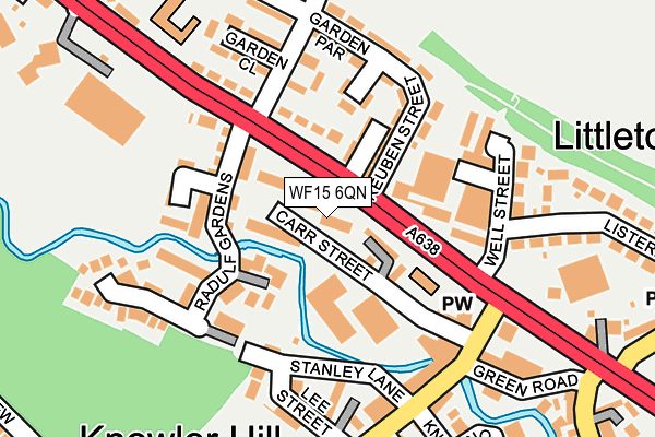 WF15 6QN map - OS OpenMap – Local (Ordnance Survey)